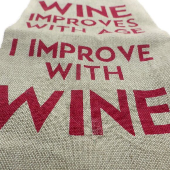 Funny Natural Linen Dish/ Kitchen Towel/Wine Theme - Picture 4 of 5